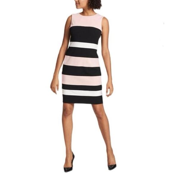 Tommy Hilfiger Dresses & Skirts - Tommy Hilfiger Womens Striped Sleeveless Sheath Dress Size 10